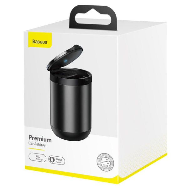 BASEUS MINI CAR ASHTRAY WITH LED BACKLIGHT BLACK (CRYHG01-01)