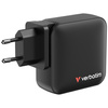 Ładowarka sieciowa Verbatim Mini GaN     165W 3xUSB-C PD/1x USB-A QC czarny 32216