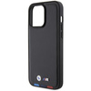 Etui BMW Leather Stamp Tricolor do iPhone 15 Pro Max - czarne