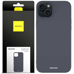 Spacecase Etui Silicone Case iPhone 15 Plus black
