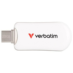 Pendrive Verbatim Plectra 256GB USB-C    biały/white 30230