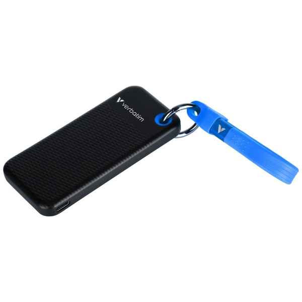 Dysk Zewnętrzny Verbatim Pocket SSD 1TB  - brelok do kluczy z kablem USB-C 3.2 gen.2 czarno-niebieski/black-blue 32191