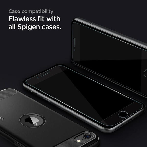 Spigen Glass FC Tempered Glass for iPhone 7 / 8 / SE 2020 / 2022 - Black 2 pcs.