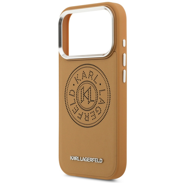 Etui Karl Lagerfeld Point & Metal Logo   MagSafe do iPhone 17 Pro Max brązowy