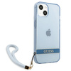 Guess GUHCP13SHTSGSB iPhone 13 mini 5,4"niebieski/blue hardcase Translucent Stap
