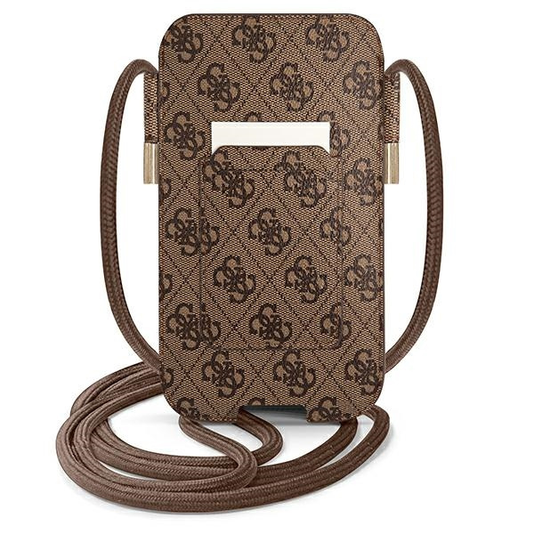 Guess Torebka GUPHL4GDBR 6,7"brązowy/brown hardcase 4G Stripe