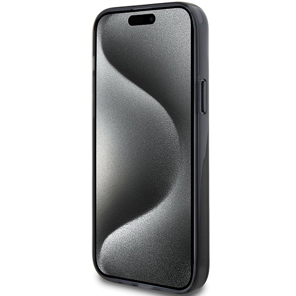 Karl Lagerfeld KLHMP15SHMRSKCK iPhone 15 6.1" black/black hardcase Ring Stand Karl&amp;Choupette MagSafe
