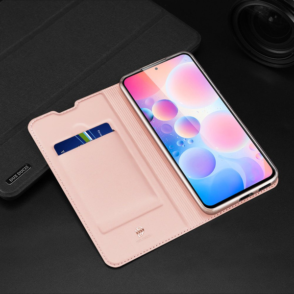 Dux Ducis Skin Pro kabura etui pokrowiec z klapką Xiaomi Redmi K40 Pro+ / K40 Pro / K40 / Poco F3 złoty