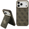 Etui Guess 4G z portfelem Magsafe do     iPhone 17 Pro Max brązowy