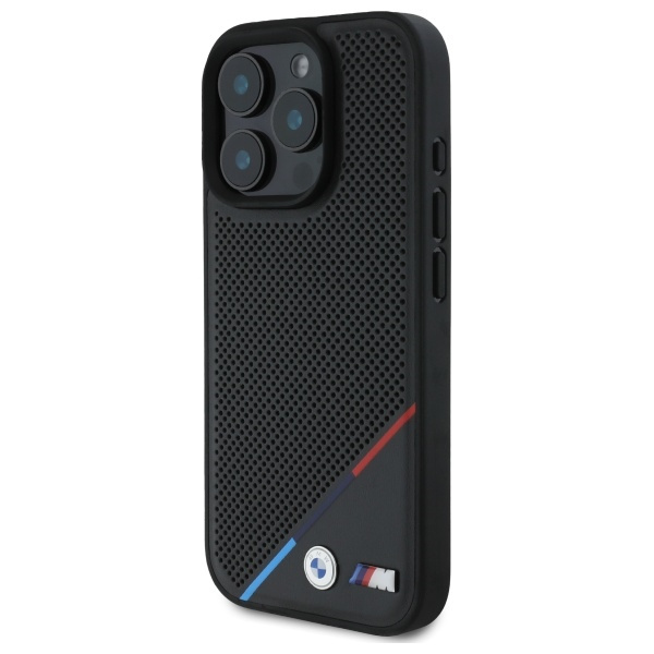 BMW BMHMP16X23PUPDK iPhone 16 Pro Max     6.9" czarny/black hardcase M Perforated Tricolor Line MagSafe