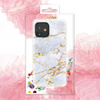 Kingxbar Agate Series eleganckie etui pokrowiec z nadrukiem agat iPhone 12 mini niebieski