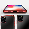 CLEAR COLOR CASE GEL TPU COVER WITH A METALLIC FRAME FOR XIAOMI REDMI NOTE 11S / NOTE 11 RED