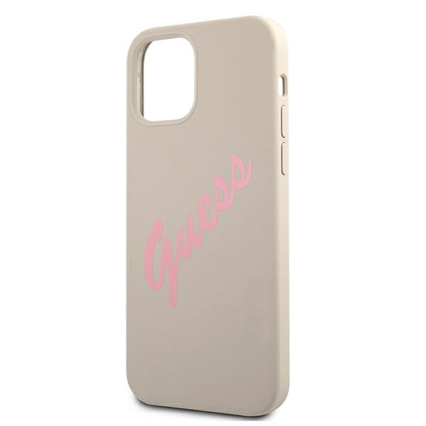 Guess GUHCP12LLSVSGP iPhone 12 Pro Max6,7" szaro różowy/grey pink hardcase Silicone Vintage