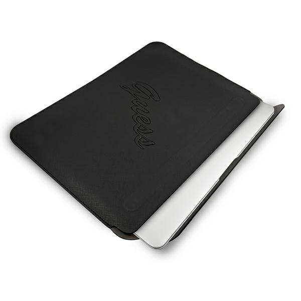 Guess Sleeve GUCS13PUSASBK 13" czarny/black Saffiano Script