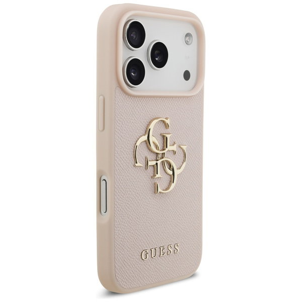 Etui Guess Grained Big 4G & Classic Logo do iPhone 17 Pro różowy