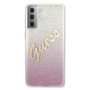 Guess GUHCS21MPCUGLSPI S21+ G996różowy/pink hardcase Glitter Gradient Script