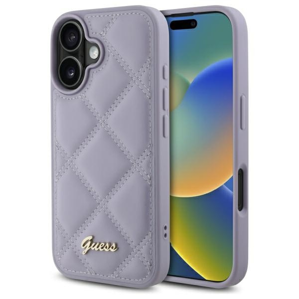 Guess GUHCP16SPSQSQSU iPhone 166.1" jasnofioletowy/light purple hardcase Quiled Metal Logo