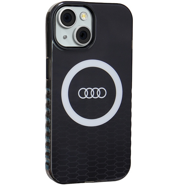 Etui Audi IML Big Logo MagSafe na iPhone 15 / 14 / 13 - czarne