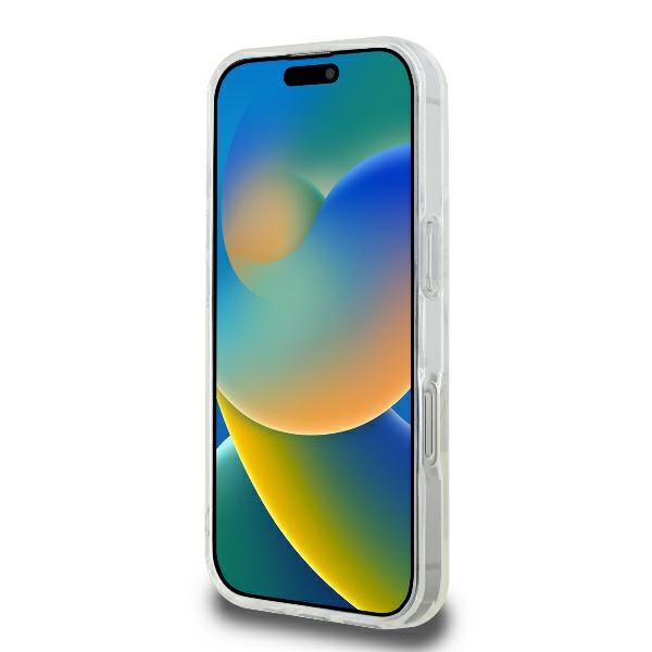 Guess GUHMP16LHFGERET iPhone 16 Pro6.3" przeźroczysty/transparent hardcase IML Glitter Circle MagSafe