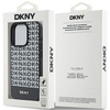 DKNY DKHMP15LPSOSPK iPhone 15 Pro6.1" czarny/black hardcase Leather Printed Pattern Metal Logo MagSafe