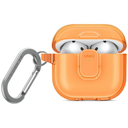 Etui UNIQ Glase Pro do AirPods 4 Lock    Case pomarańczowy