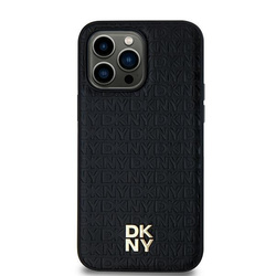 DKNY DKHMS24LPSHRPSK S24 Ultra S928czarny/black hardcase Leather Pattern Metal Logo MagSafe