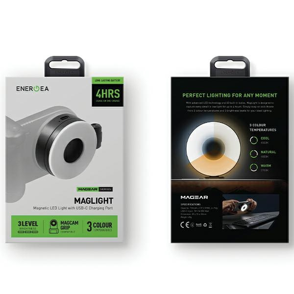 Energea Przenośna lampa LED MagearMagLight czarny/black MagSafe PG-MGLT-BLK