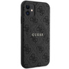 GUESS GUHMN61G4GFRK IPHONE 11 6.1 " / XR BLACK / BLACK HARDCASE 4G COLLECTION LEATHER METAL LOGO MAGSAFE