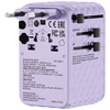 Verbatim Adapter podróżny EU/UK/US GaN   2xUSB-C/2xUSB-A/1xUSB-C PD 100W fioletowy 30193