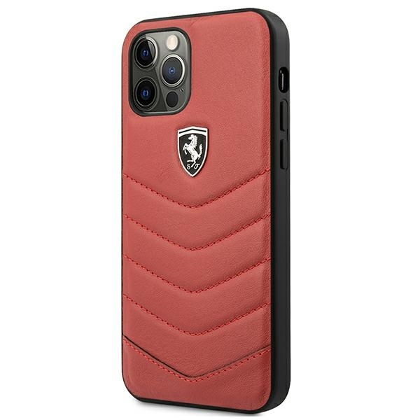 Ferrari FESPEHCP12MRE iPhone 12/12 Pro 6,1" czerwony/red hardcase On Track Perforated
