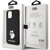 Etui Karl Lagerfeld Silicone Choupette Metal Pin na iPhone 15 Plus / 14 Plus - czarne