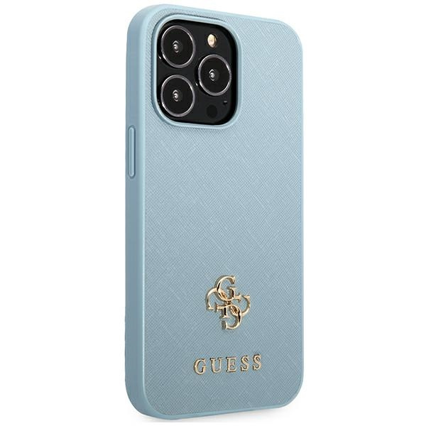 Guess GUHCP13XPS4MB iPhone 13 Pro Max6,7" niebieski/blue hardcase Saffiano 4G Small Metal Logo