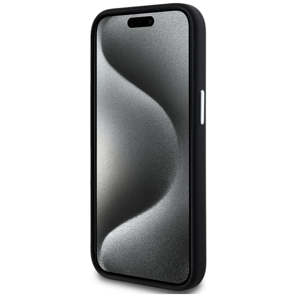 Etui Karl Lagerfeld Silicone Metal       Script Logo do iPhone 15 czarny