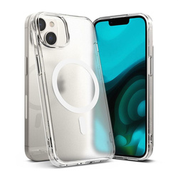 Ringke Fusion Magnetic magnetyczne sztywne etui z żelową ramką do iPhone 14 Plus półprzezroczysty (kompatybilne z MagSafe)