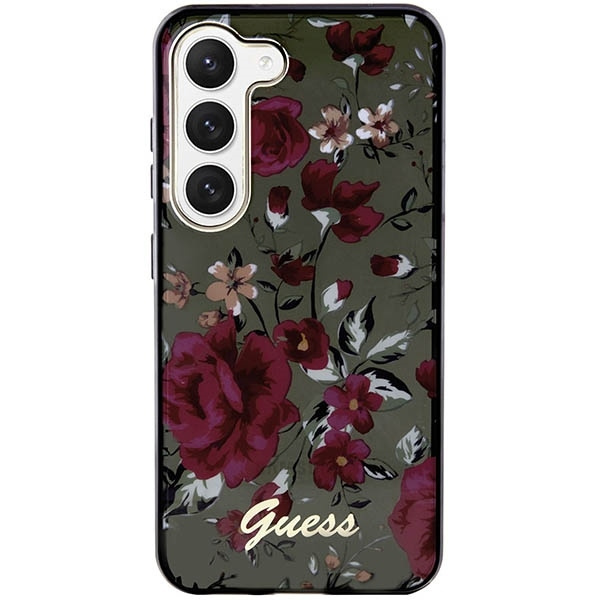 GUESS GUHCS23SHCFWSA S23 S911 ZIELONY/KHAKI HARDCASE FLOWER COLLECTION