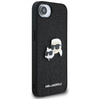Etui Karl Lagerfeld Fixed Glitter        Karl&Choupette Heads Metal Pin do iPhone 16e czarny