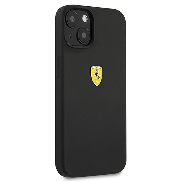 Etui Ferrari Silicone na iPhone 13 mini - czarne