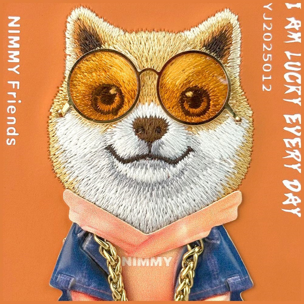 Etui Nimmy Glasses Cool Dog do iPhone 17 Pro Max pomarańczowy