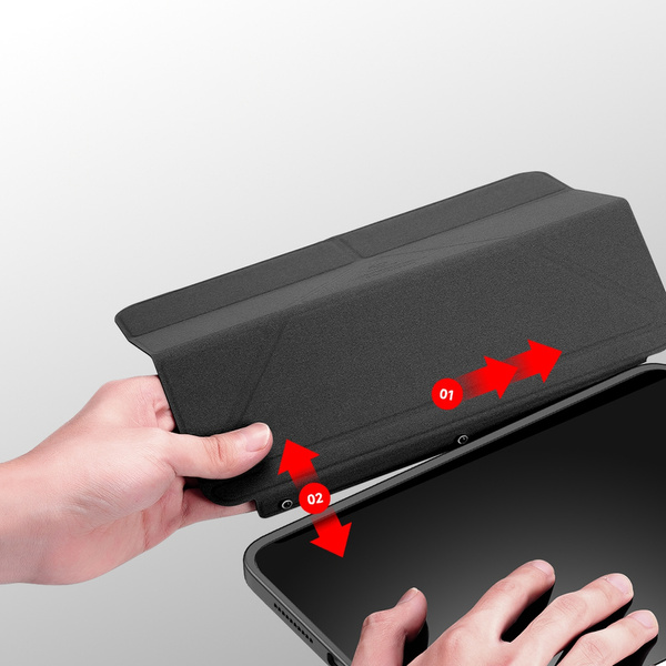 DUX DACIS MAGI CASE FOR IPAD MINI 2021 SMART COVER COVER WITH A STAND AND STORAGE COMPARTMENT ON APPLE PENCIL PINK