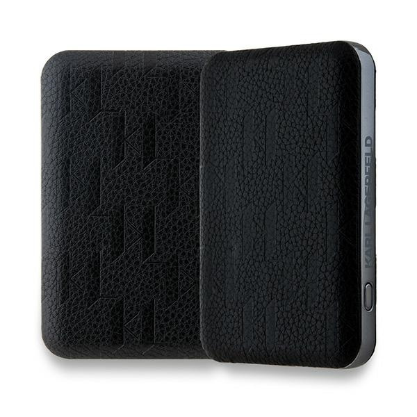 Karl Lagerfeld Powerbank indukcyjny KLPB5FPGKSKCHK 16W 5000mAh czarny/black Karl&Choupette Head Pin MagSafe