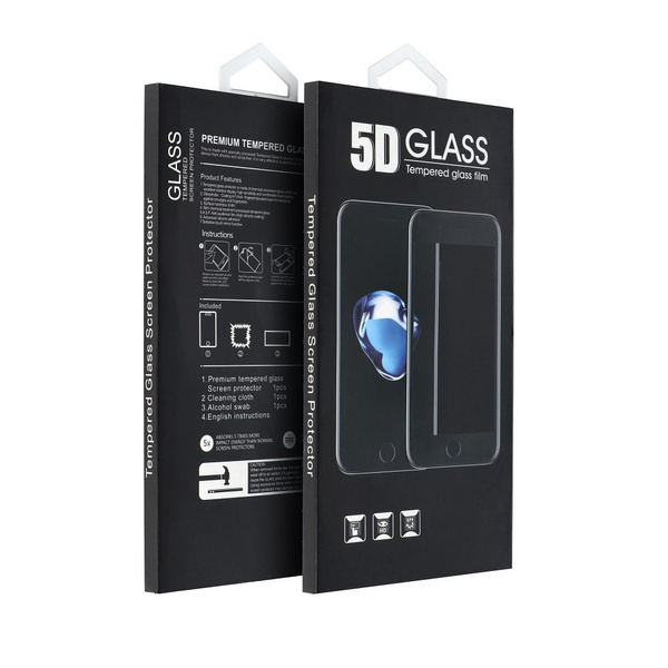 5D Full Glue Tempered Glass - do Motorola G06 / G06 Power czarny