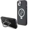 Karl Lagerfeld KLHMP15SHMRSKCK iPhone 15 6.1" black/black hardcase Ring Stand Karl&amp;Choupette MagSafe