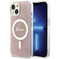 Guess GUHMP16SH4STP iPhone 16 6.1" różowy/pink hardcase IML 4G MagSafe