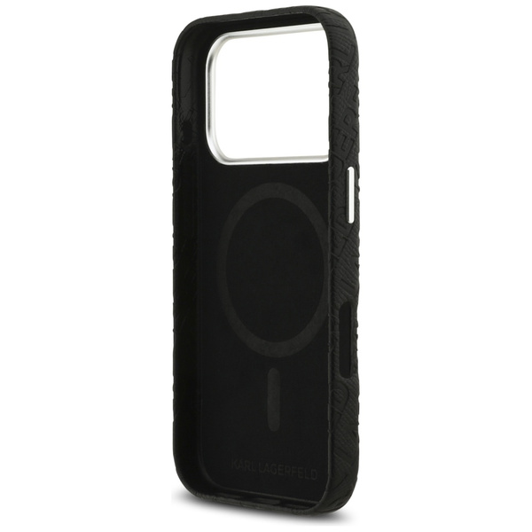 Etui Karl Lagerfeld FW Stamped Karl      MagSafe do iPhone 17 Pro czarny
