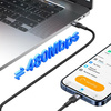 USAMS Kabel USB-C na USB-C 60W 1,2m Fast  Charging stalowy/tarnish SJ724USBSG01 (US-SJ724)