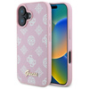 Guess GUHMP16SPGPYSP iPhone 16 6.1" różowy/pink hardcase Peony Script MagSafe
