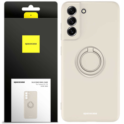 Spacecase Etui Silicone Ring Galaxy S21 FE bone