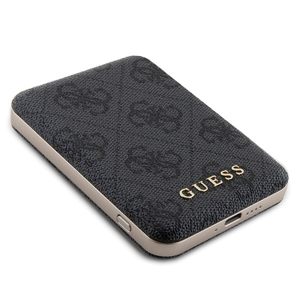 Zestaw Guess GUBPM5P13X4GEMGK iPhone13 Pro Max 6.7" hardcase + Powerbank 5000mAh MagSafe czarny/black 4G Metal Logo