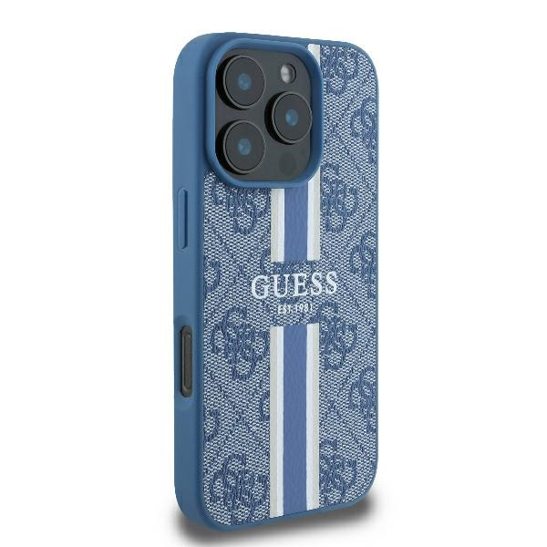 Guess GUHMP16LP4RPSB iPhone 16 Pro6.3" niebieski/blue hardcase 4G Printed Stripes MagSafe