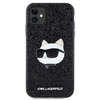 Etui Karl Lagerfeld Glitter Choupette Patch na iPhone 11 / Xr - czarne